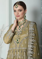 Insiya By Saira Jawad Bridal Maxi Olive Green 216 Women 2pcs