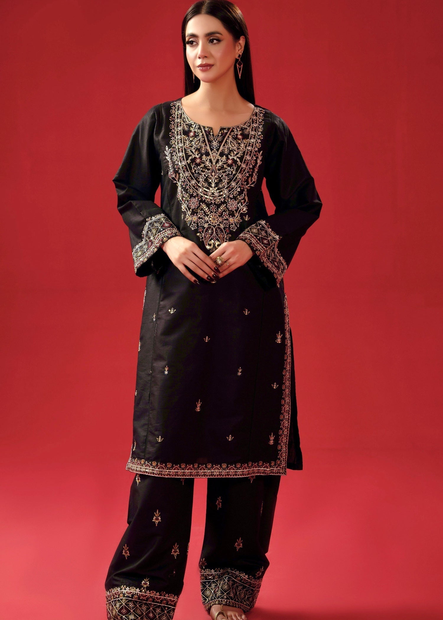 Zeenat & Zoha Black Formal Women 2pcs