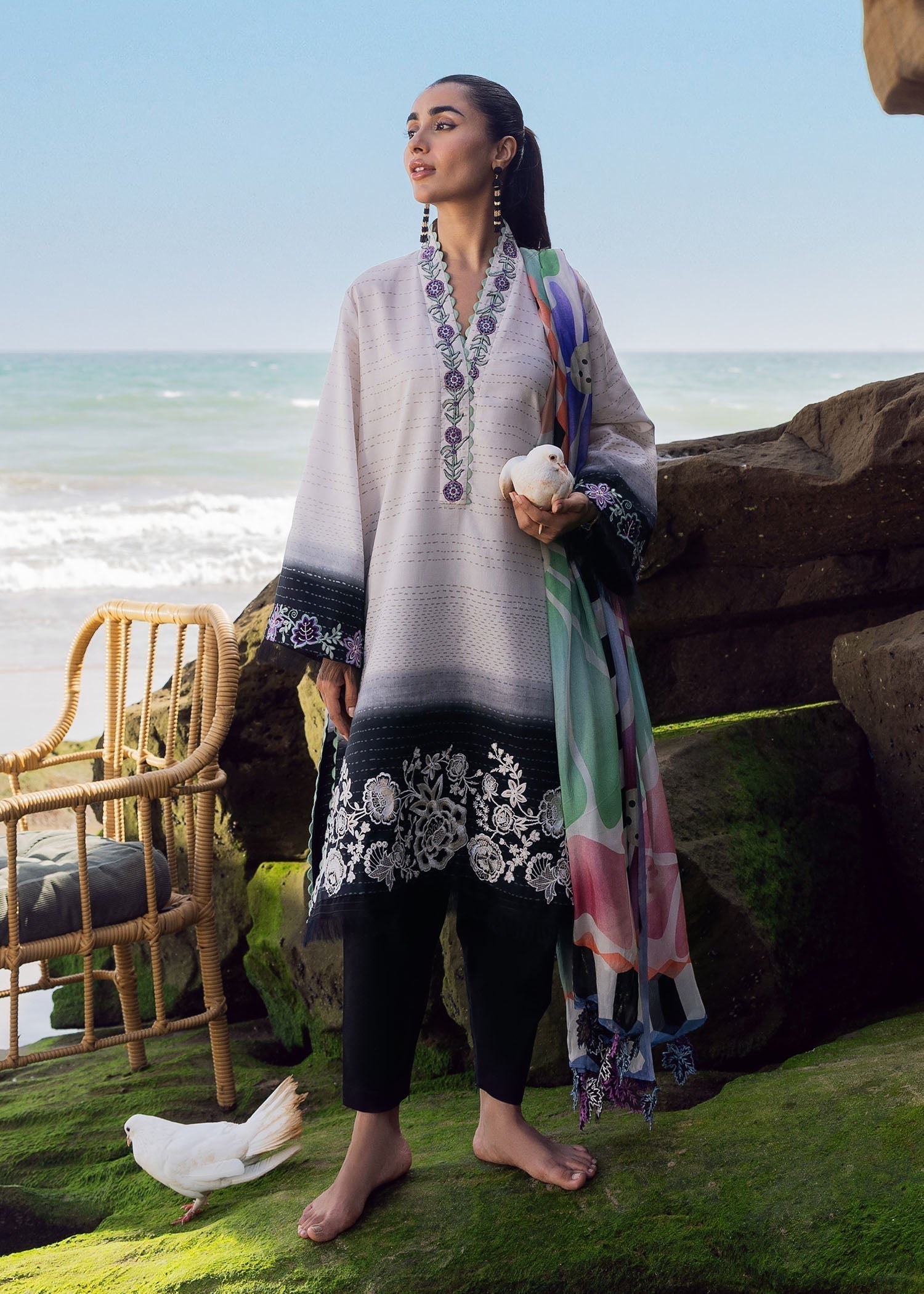 Sadaf Fawad Khan Kantha Rose Women 3pcs