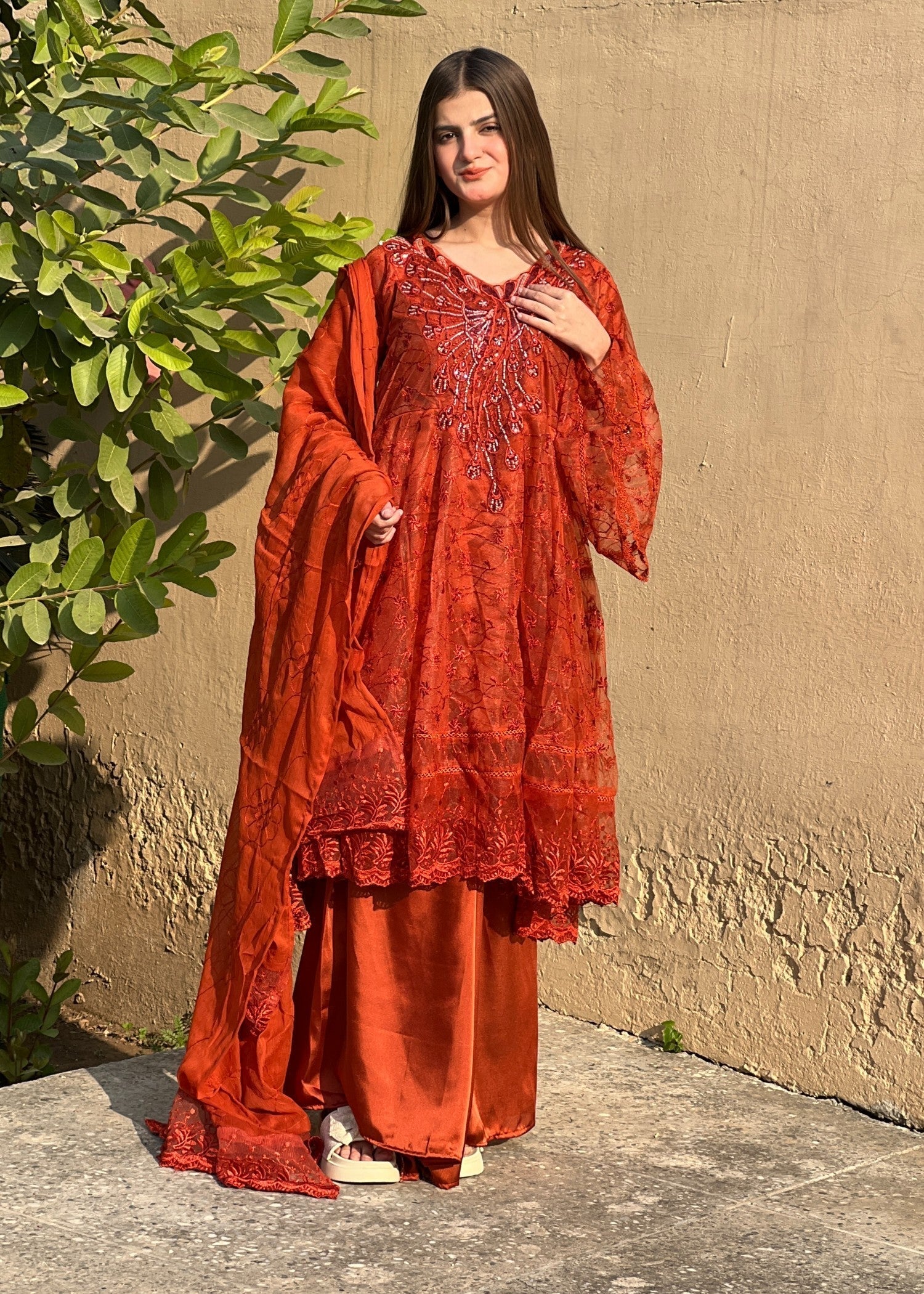 Four Season Boutique DILNOOR FROK RUST Women 3pcs