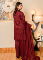 Yolo Pret Silk Viscose with Farshi Shalwar with Chiffon Dupatta JASHAN S25 0702 Women 3pcs