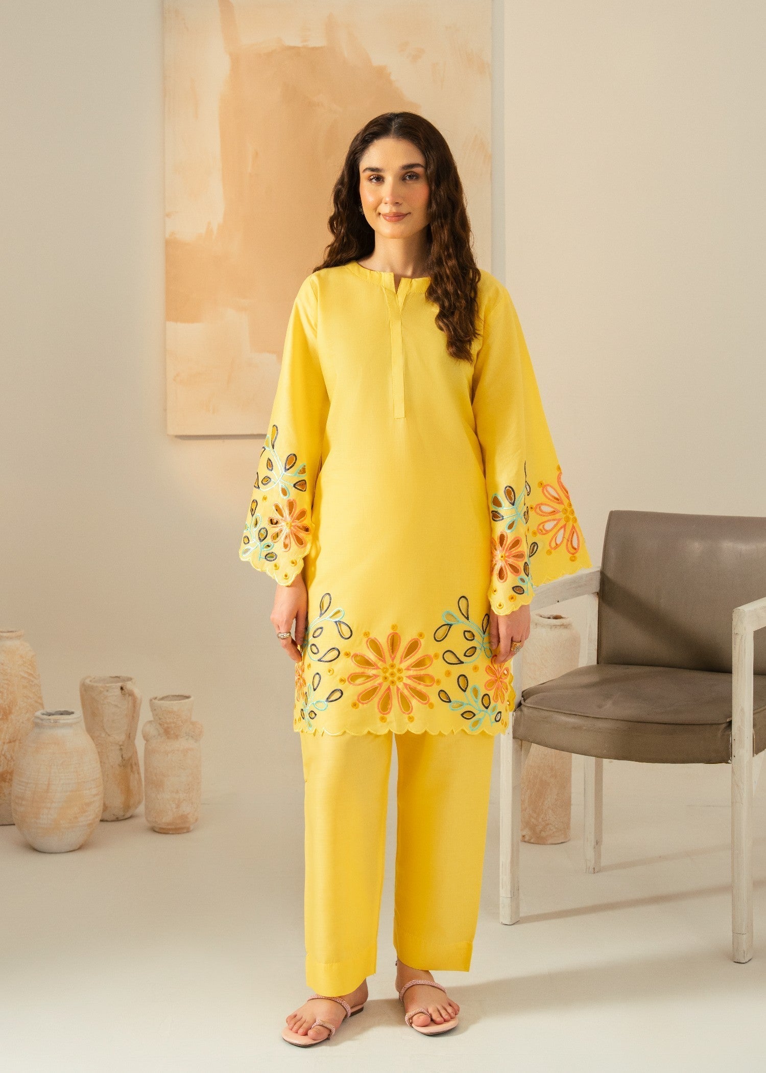 Chaudhary Arts Grace Yellow Women 2pcs