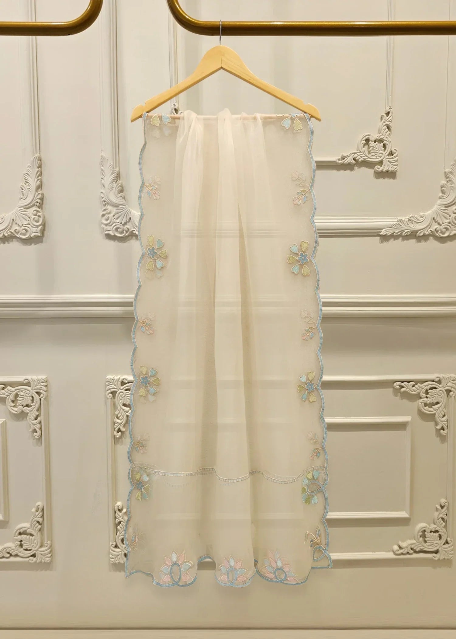 Agha Noor Pure Organza Embroidered Suit S112400 Women 3pcs