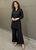 Hamna Kalim BLACK PLAZO TWO PCS Women 2pcs