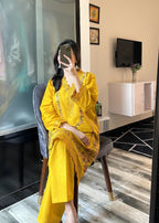 Tehzeeb Libas GULNAZ MUSTARD EMBROIDERED Women 2pcs