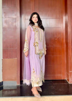 Khuda Baksh Creations S 125 Lavender Women 4pcs