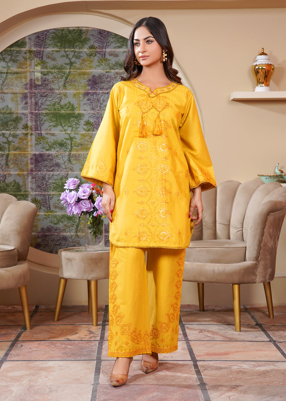 Elara Official Golden Dusk Women 2pcs