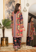 Yolo Pret Printed Arabic Silk Lawn Set ASLS A25 0008 Women 2pcs