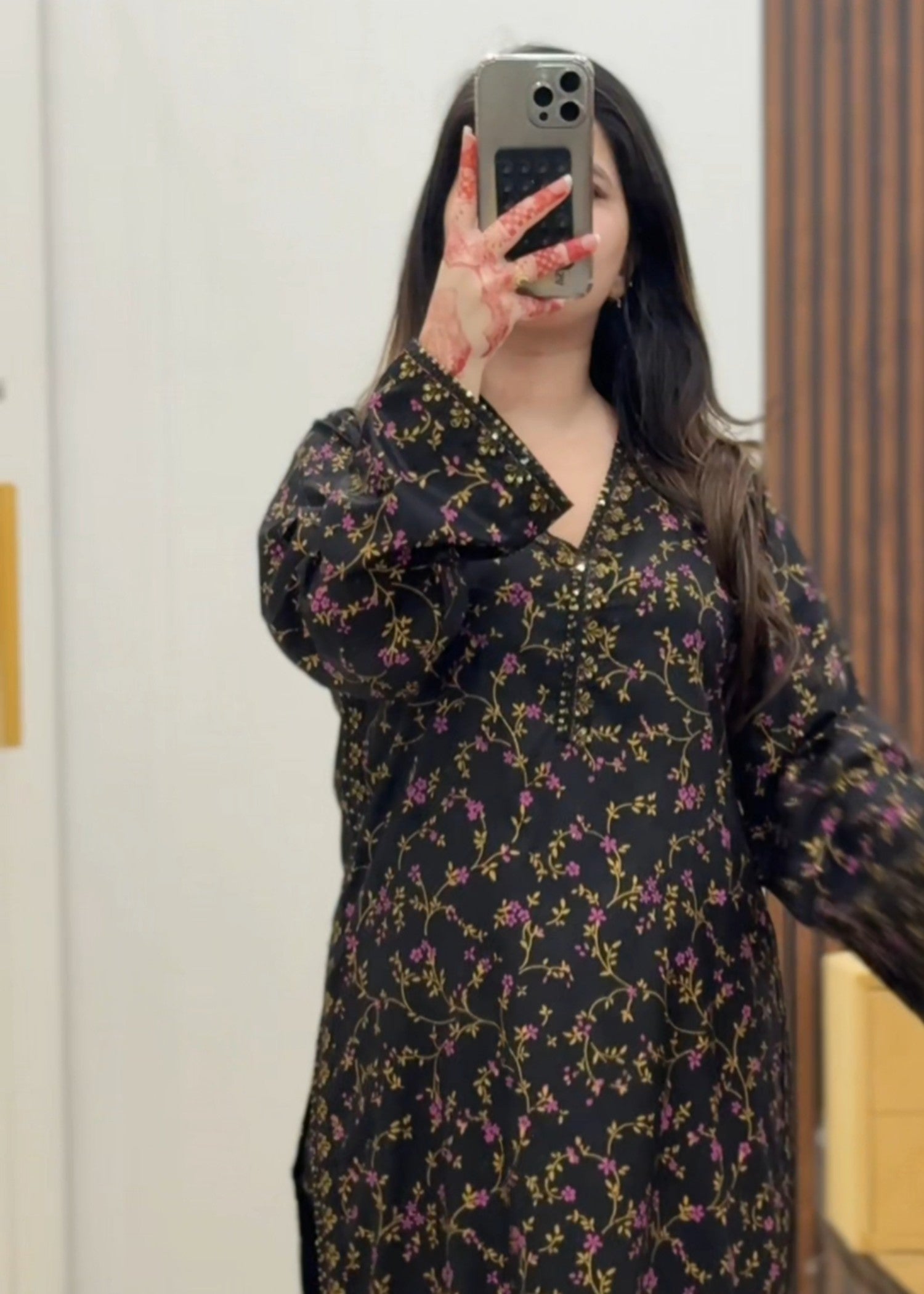 Tehzeeb Libas MULTI FLOWER GOLD EMBROIDERED Women 2pcs