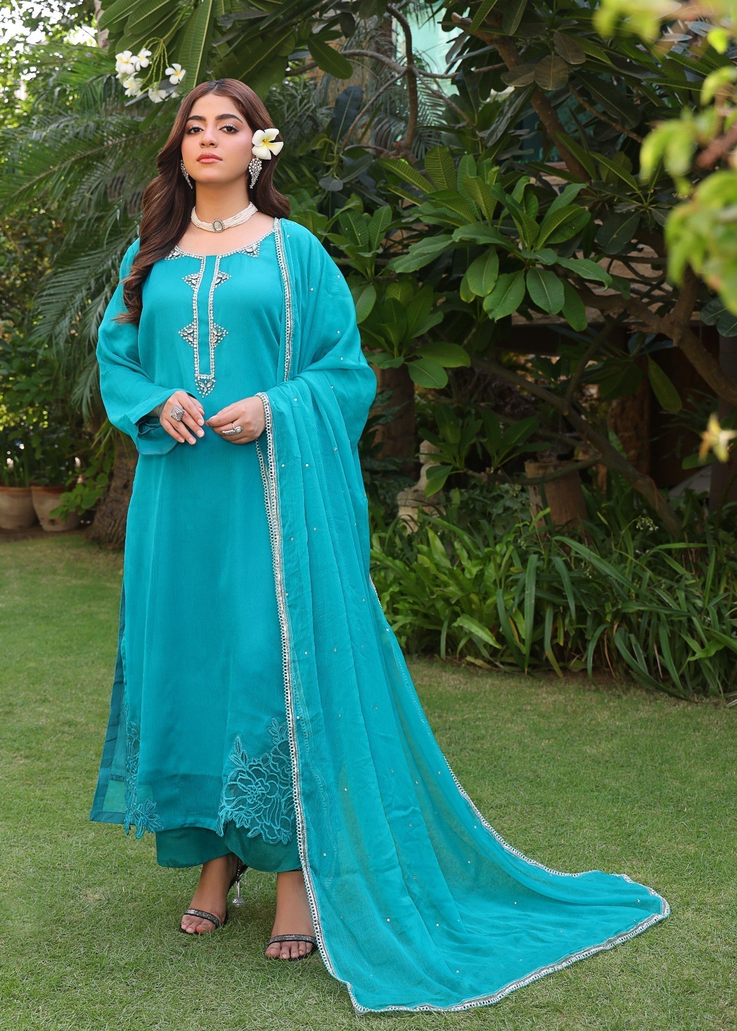 Polawn PD FORMAL 25 443 | SAADGI FORMAL PRET CHIFFON COLLECTION Women 3pcs