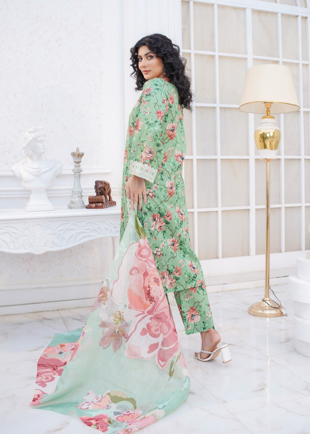 Safdar Embroidery Printed Pure Lawn Embroidered 16 Women 3pcs