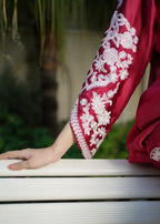 Rangoon Clothing Parisa Silk Maroon Women 3pcs