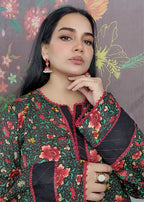 Namal Zara Ltd Summer Pret Lawn Forest Green Floral Design Women 3pcs