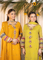 Maira Fashion Yellow Green Crush Sharara 71 Women 3pcs