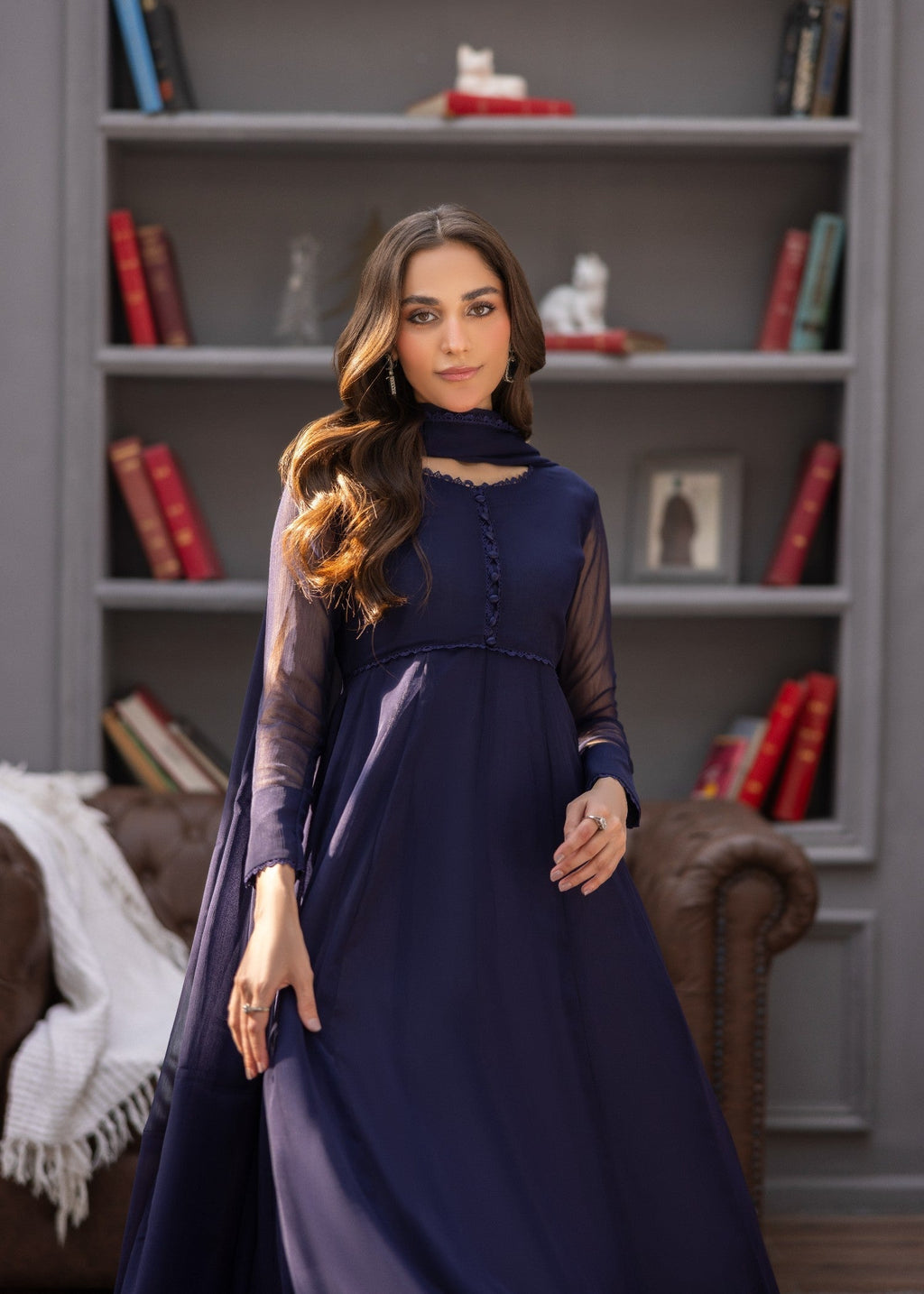 Alyssa NAVY BLUE MAXI ALM05 Women 2pcs
