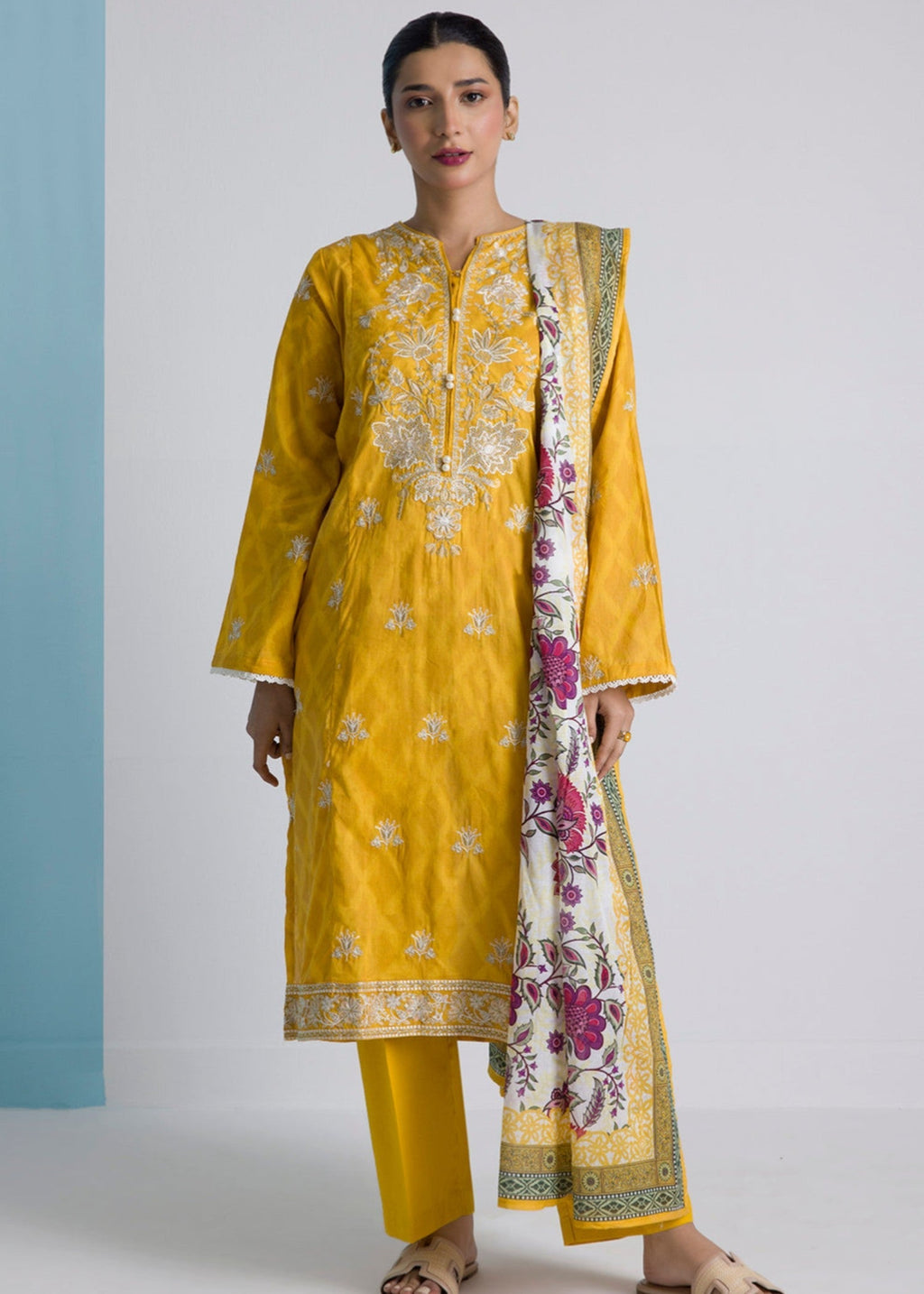 Zellbury WPS2532061 Mustard Women 3pcs