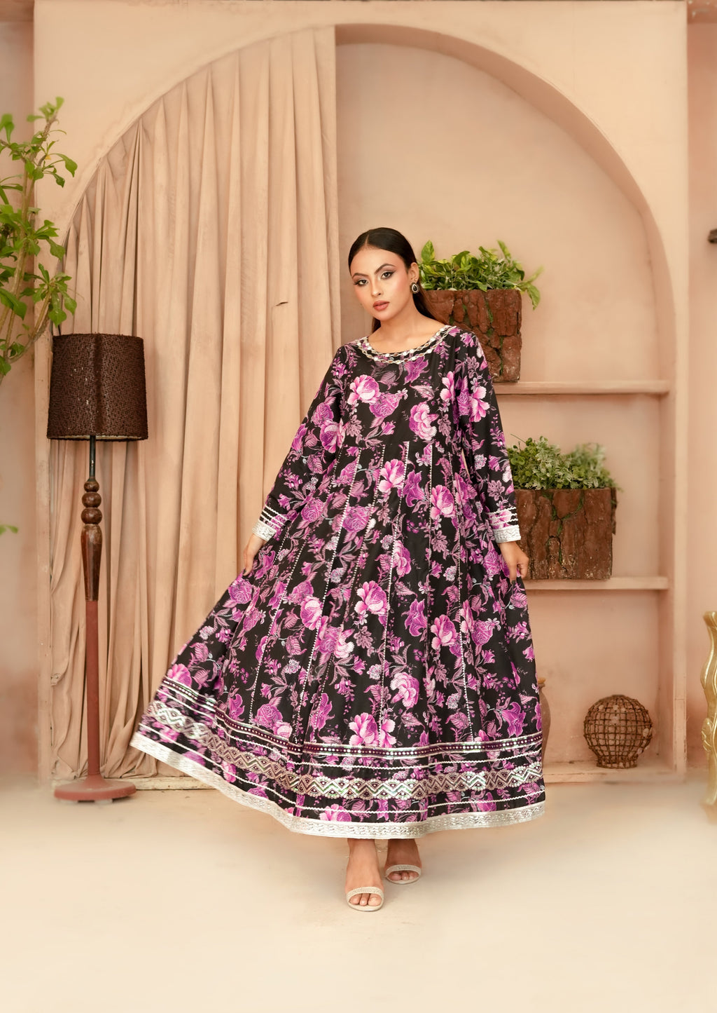 Madiha Gohar Noor e Gulzar Black Purple Frock Women 3pcs