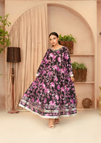 Madiha Gohar Noor e Gulzar Black Purple Frock Women 3pcs