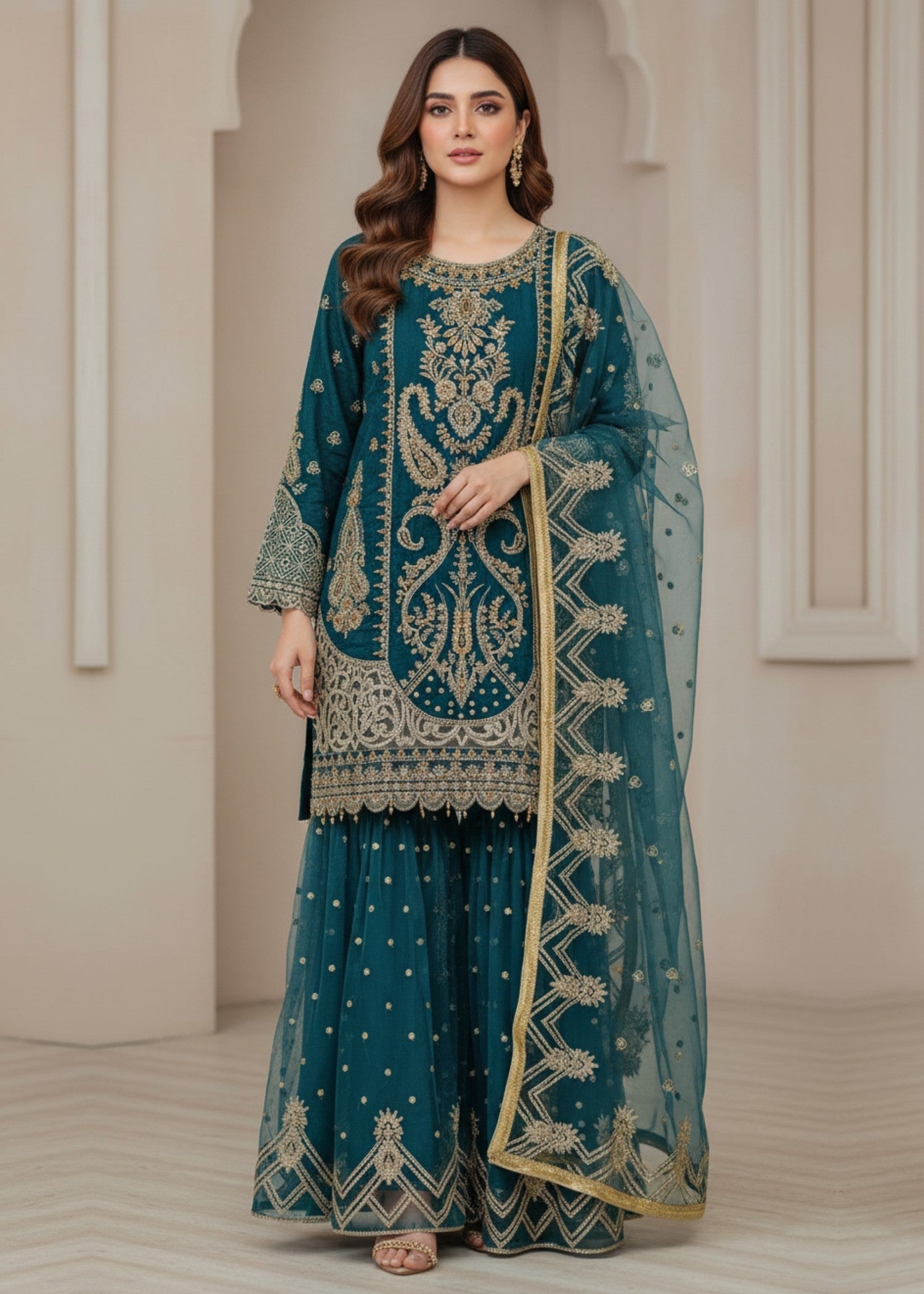 Diara Couture ROUBA US 569 TEAL BLUE Women 3pcs