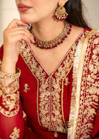 Alyssa Red Chiffon suit ALL410 Women 3pcs