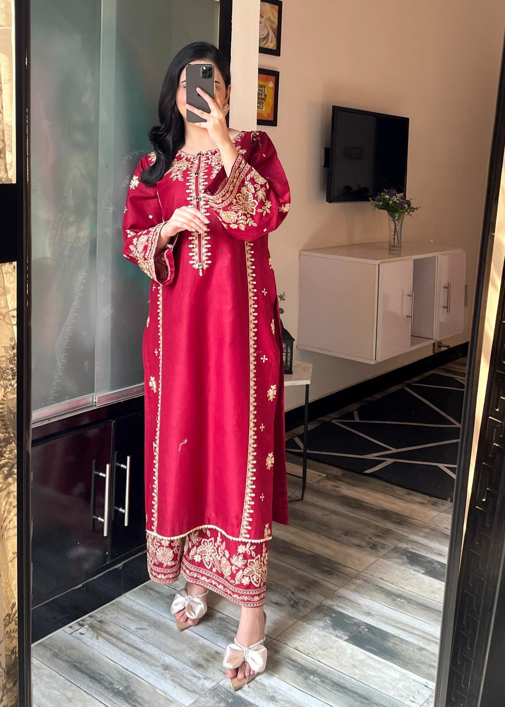 Tehzeeb Libas SAJNI EMBROIDERED Women 2pcs