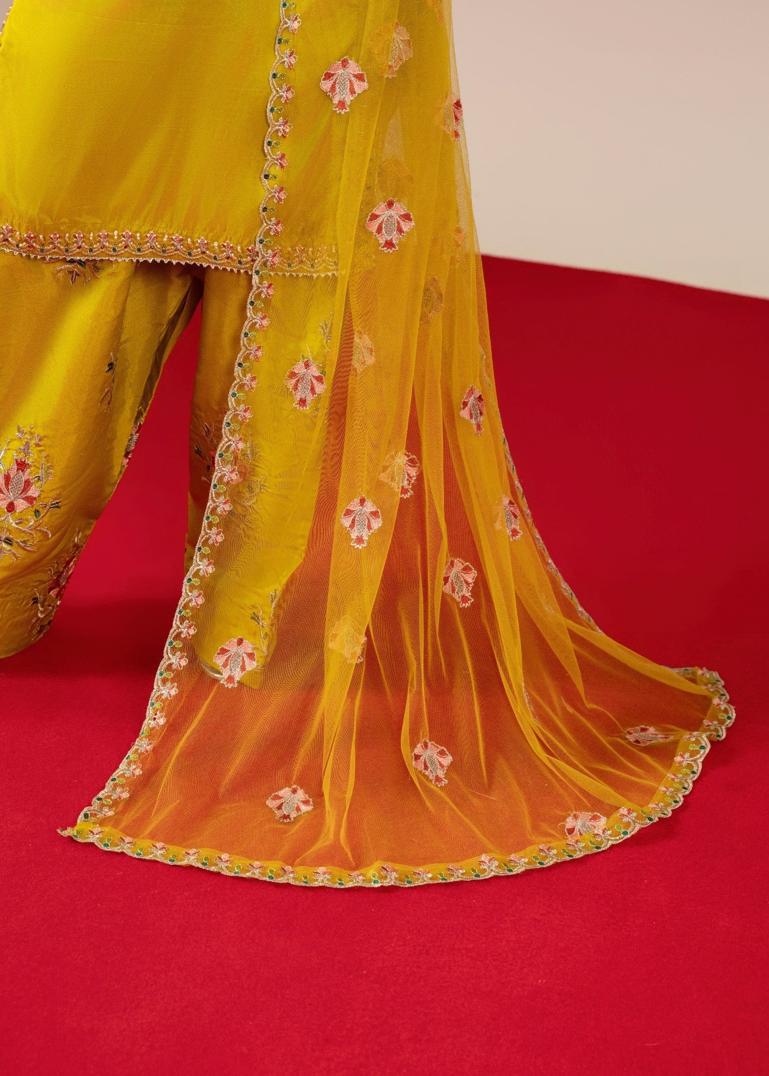 Maira Fashion Mustard Farshi Shalwar Women 3pcs