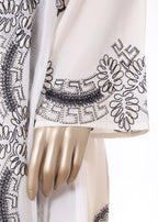 Khombi Centipede BZ 195 Off White Cotton Embroidered Dress Women 3pcs