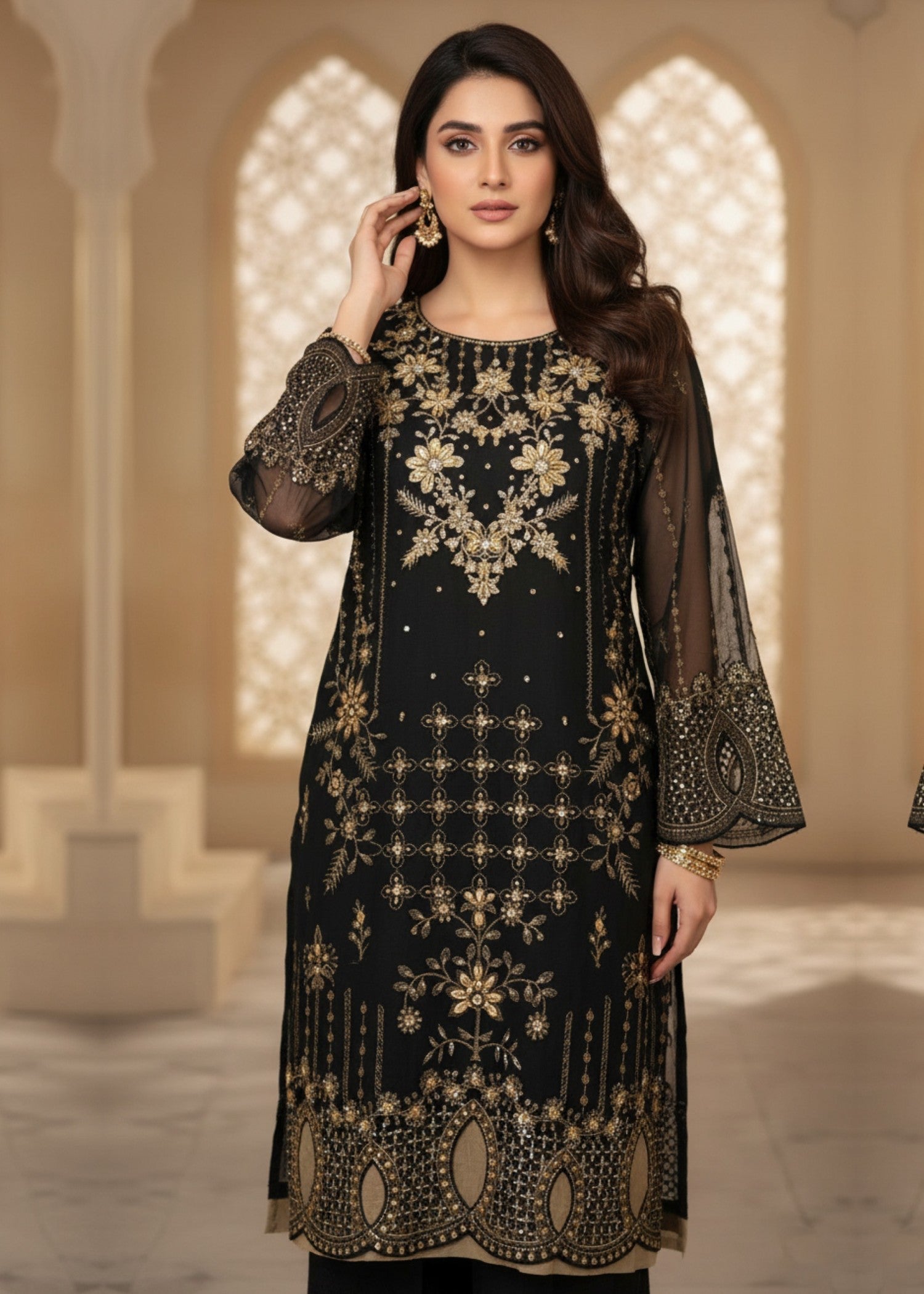 Diara Couture SUHANA US 587 BLACK Women 3pcs