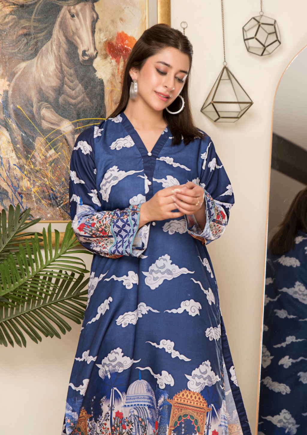 Yolo Pret Printed Arabic Silk Lawn Set ASLS A25 0006 Women 2pcs