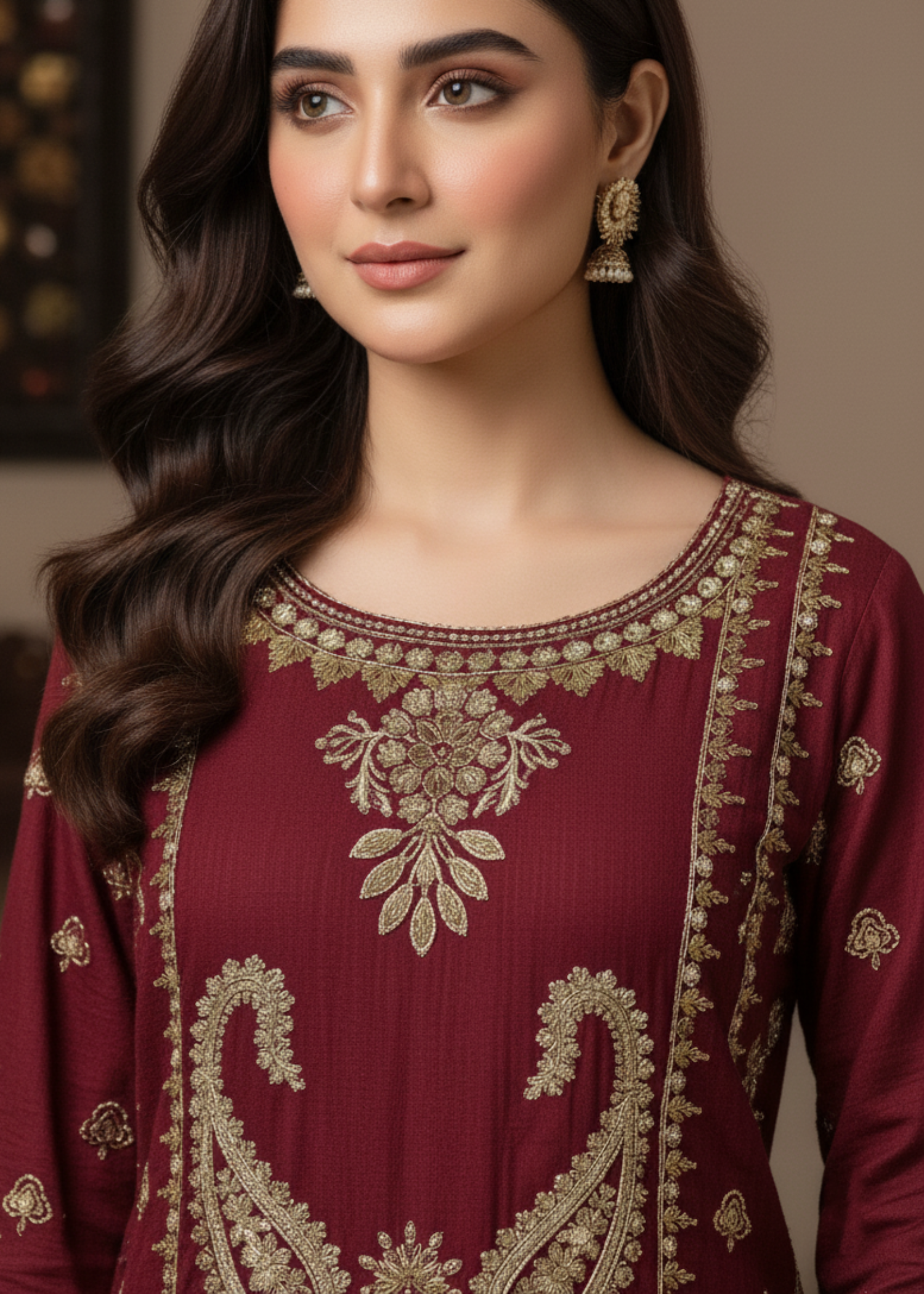 Diara Couture ROUBA US 569 MAROON Women 3pcs