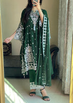 Four Season Boutique MEERA FROK BOTTLE GREEN Women 3pcs