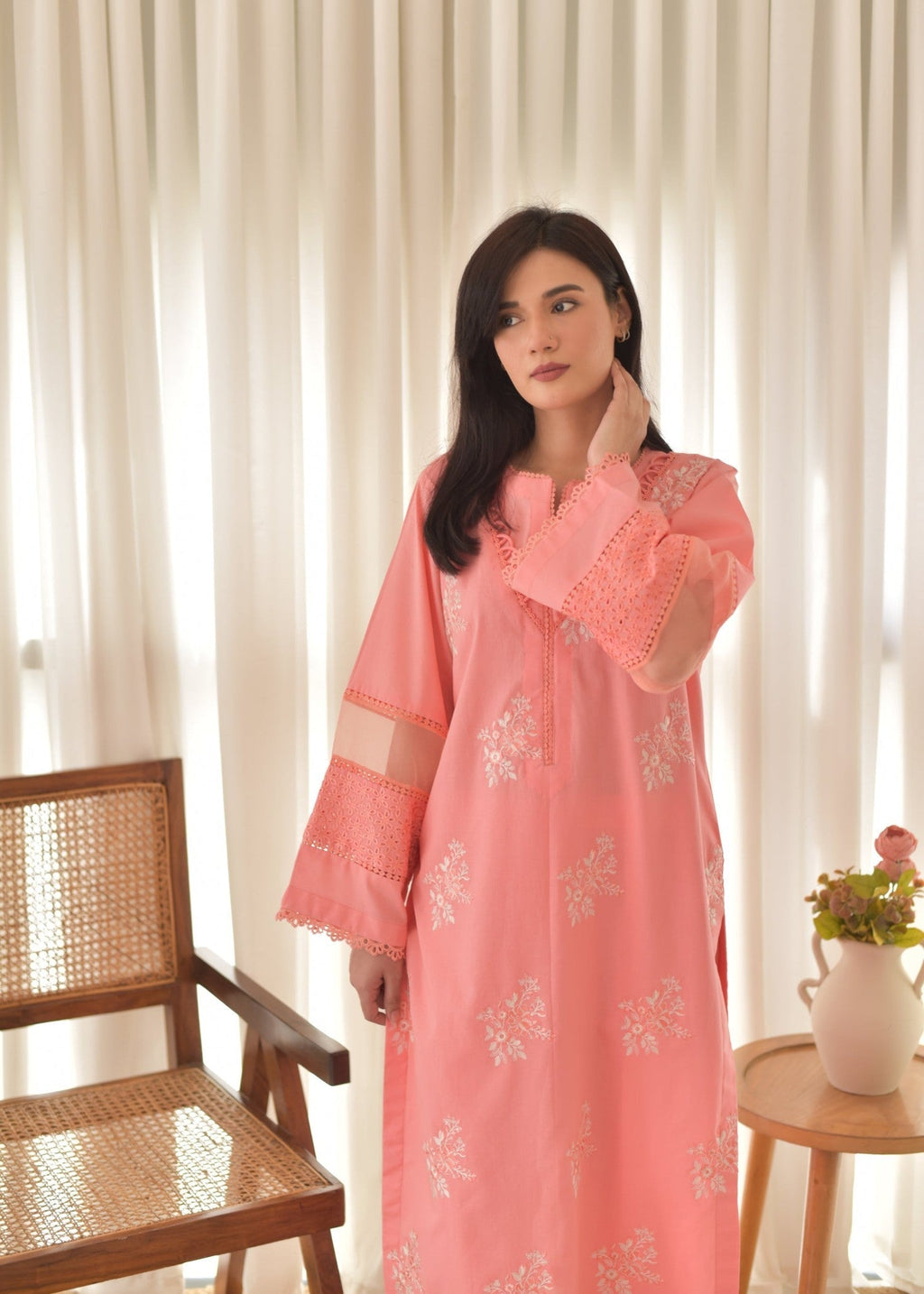 Shehroz Fashion Adaa e Khaas Lawn Embroidery Suit Women 3pcs