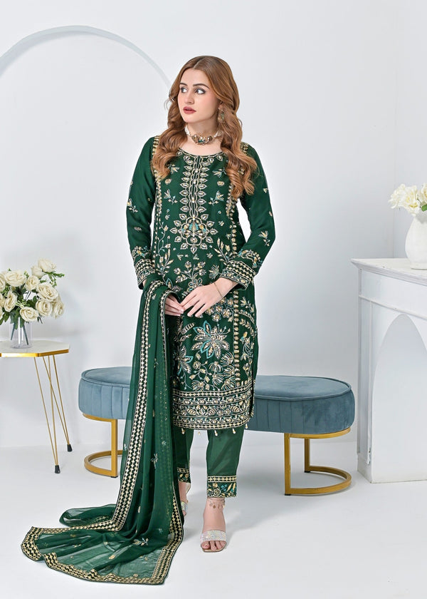 Qasim Anwer By Chandni Bridals ADARA (GREEN) Women 3pcs