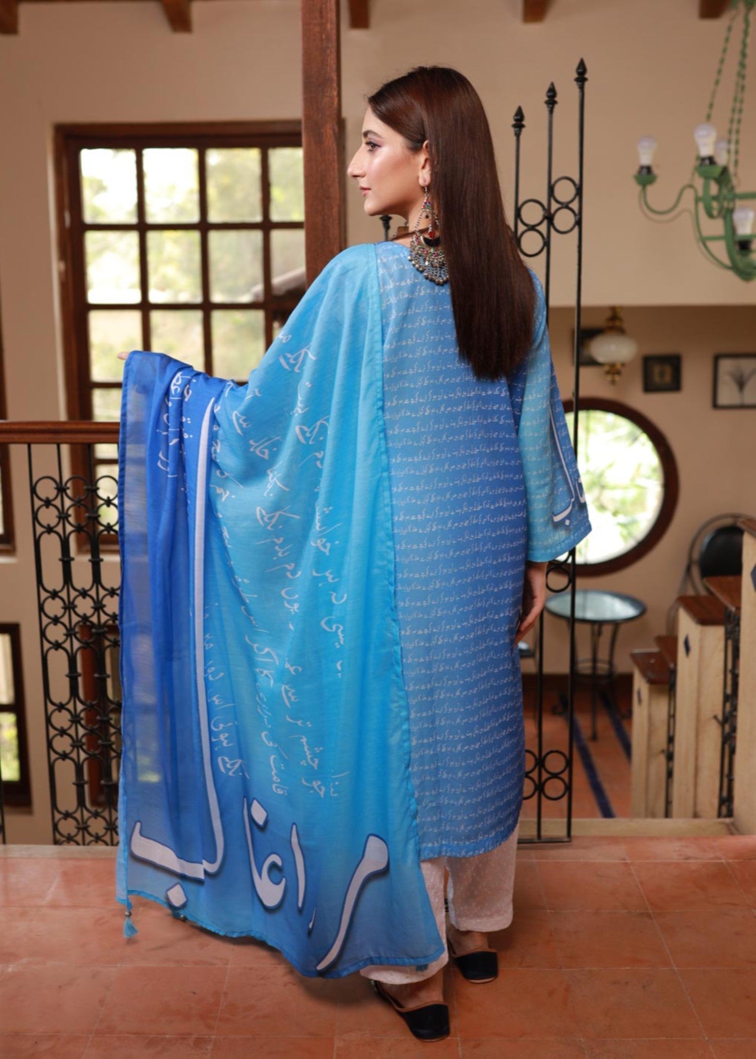 Tng (The Next Generation) Mirza Ghalib | | Stitched | Blue Women 2pcs