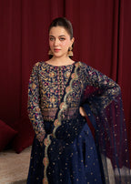 Qasim Anwer By Chandni Bridals SHIRIN (BLUE) Women 3pcs