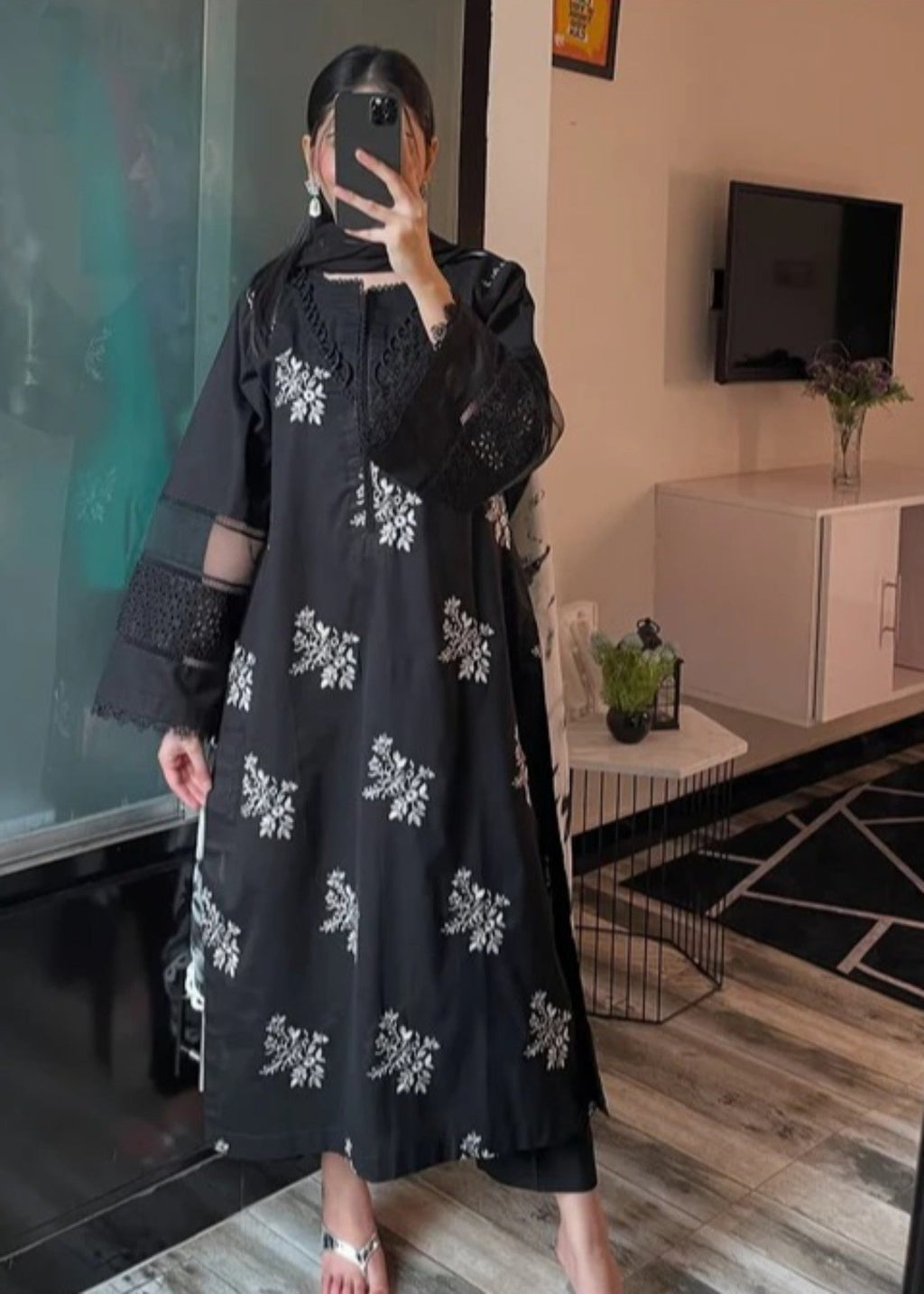 Chaudhary Arts Nora Black Embroidered Women 3pcs