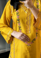 Tehzeeb Libas GULNAZ MUSTARD EMBROIDERED Women 2pcs