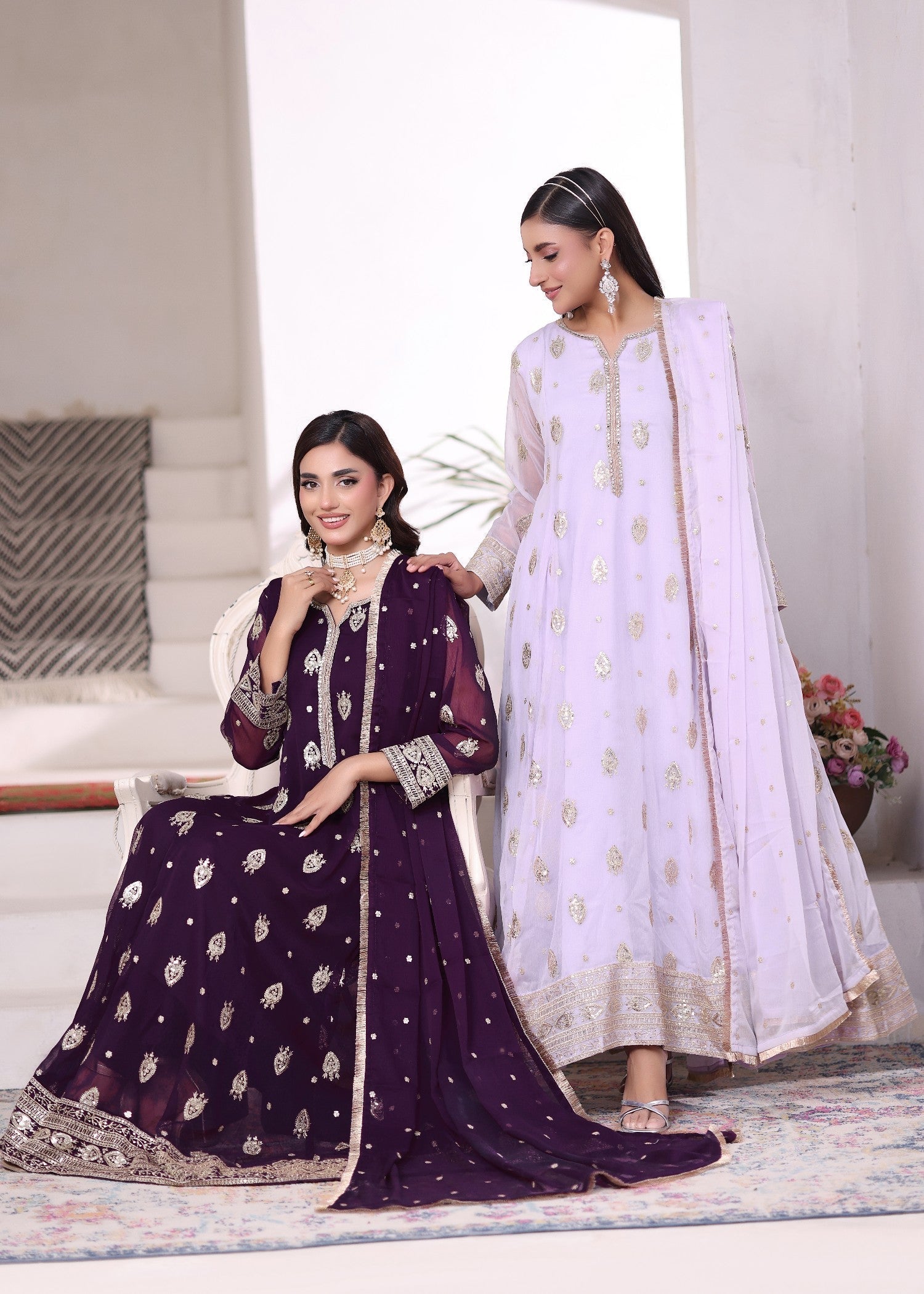 Abaan Zohan Raunak Purple Women 3pcs
