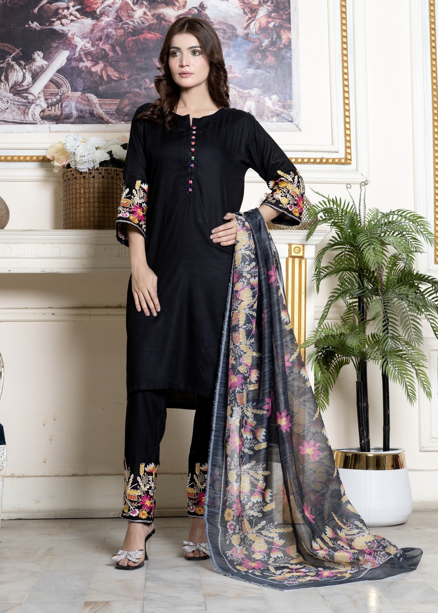 Hamna Kalim SHMAIL BLACK Women 3pcs