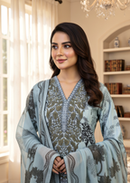 MMG Garments KAIRA| DIGITAL PRINTED KURTA SET LIGHT BLUE MMG 10001 Women 3pcs