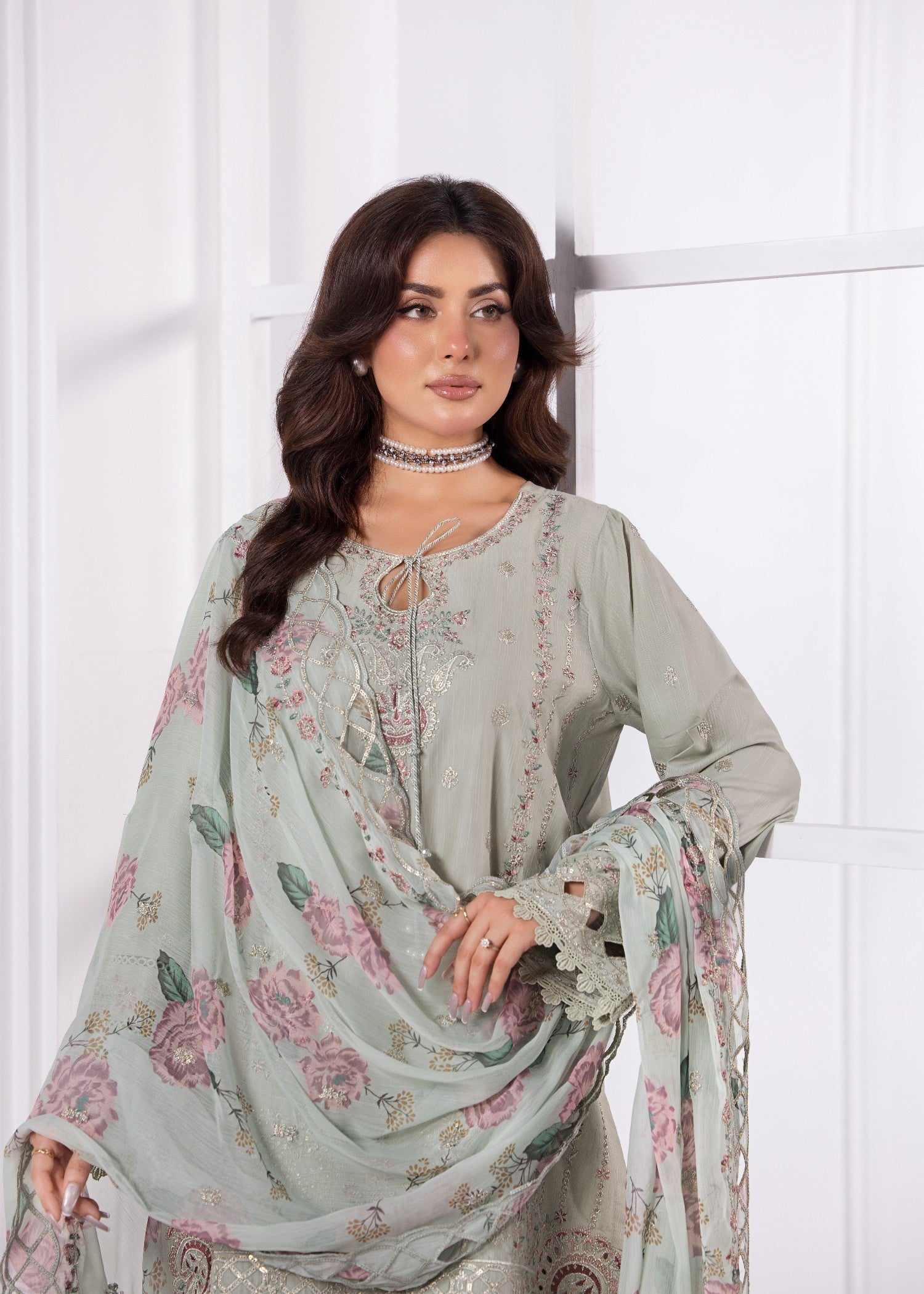 Bin Tayyab (BT006287 PST GRN) Women 3pcs