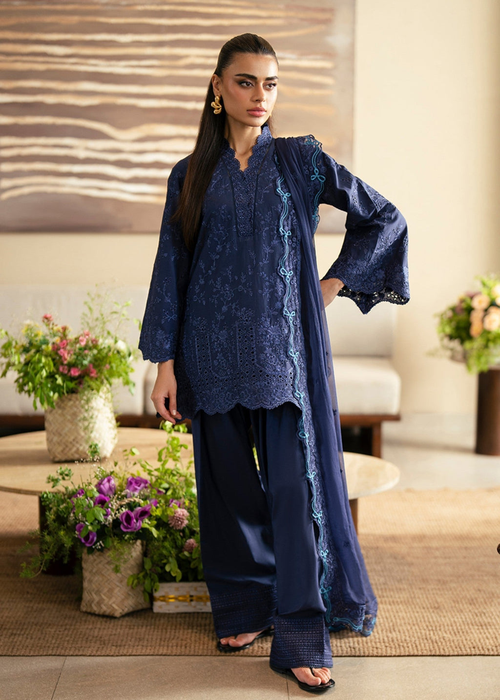 Azure Sapphire Veil Women 3pcs