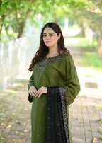 Libas Thread Olive Whisper Women 3pcs