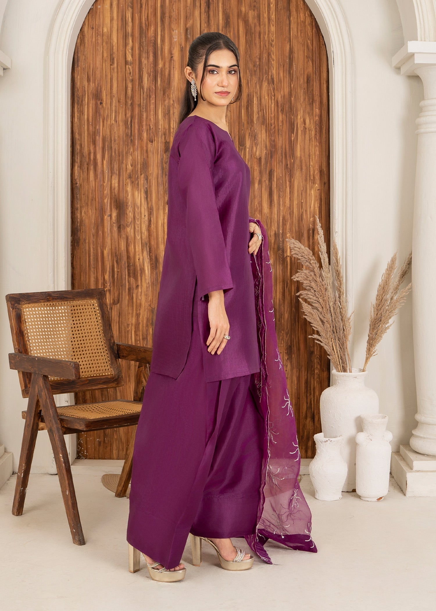 Aster Farshi Shalwar Desert Rose Women 3pcs