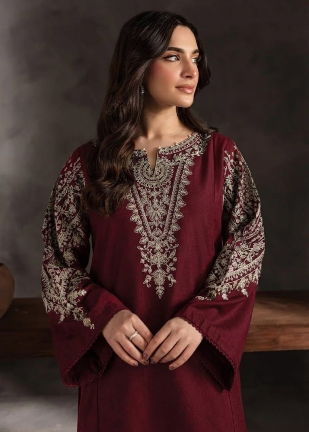 Zeenat & Zoha Maroon Luxe Women 2pcs