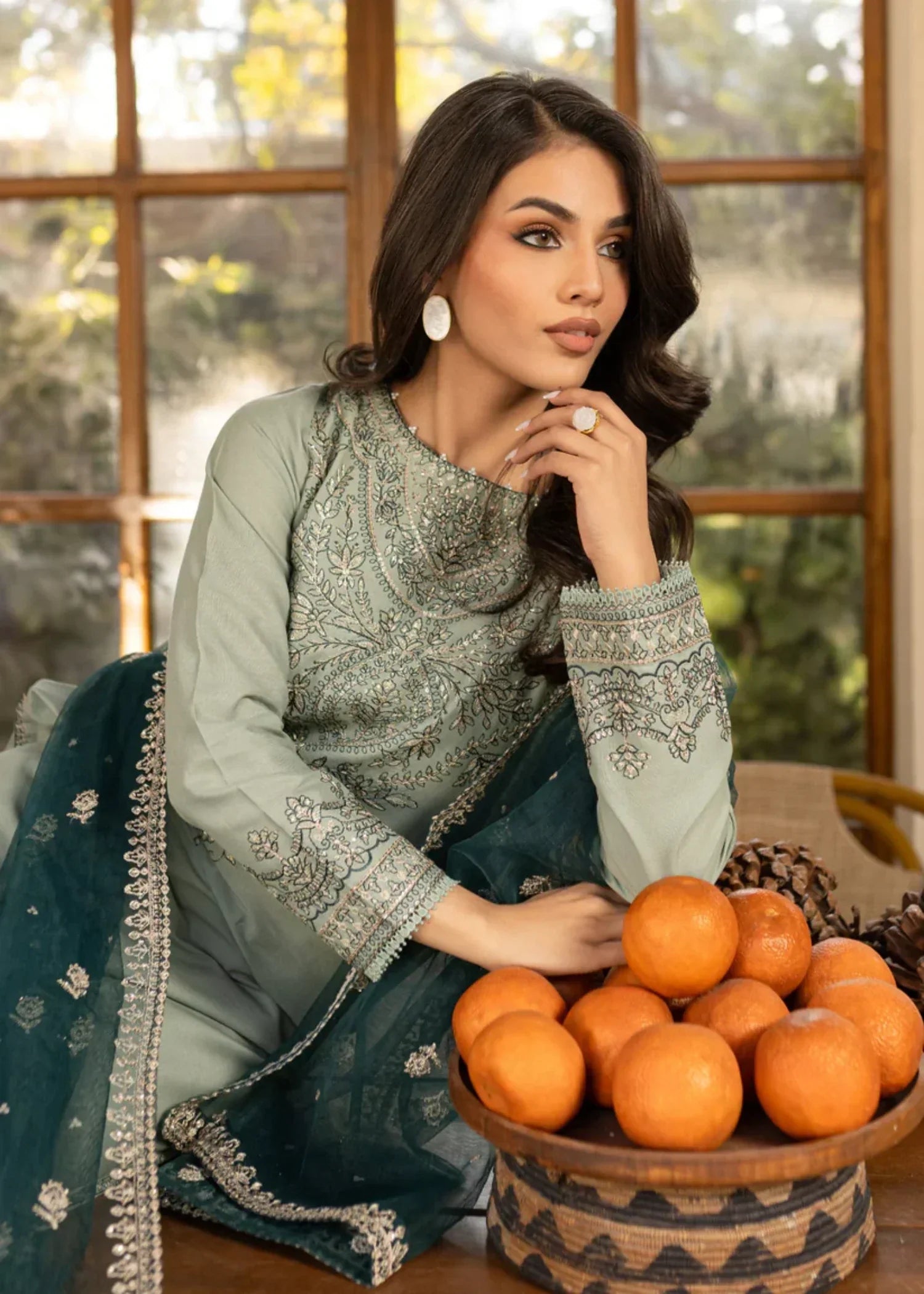 Stylish Collection SEA SAND EMBROIDERED Women 3pcs