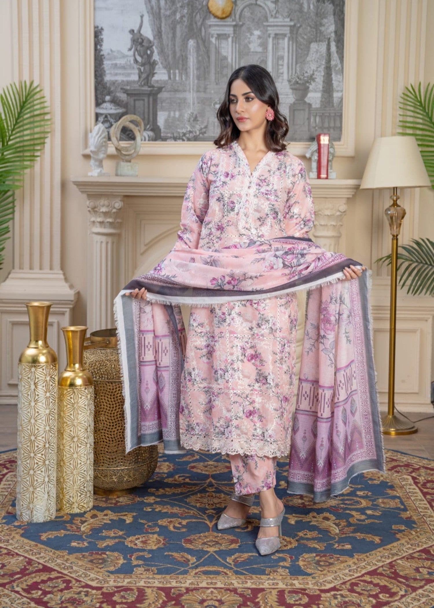 Gul Fashion Embroidered Lawn Kurta Set 16 Women 3pcs