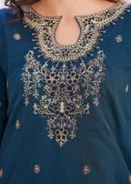 Abeera Midnight Bloom – Zariwork & Embroidered Khaddi Net Suit (Art No. H 002) Women 3pcs