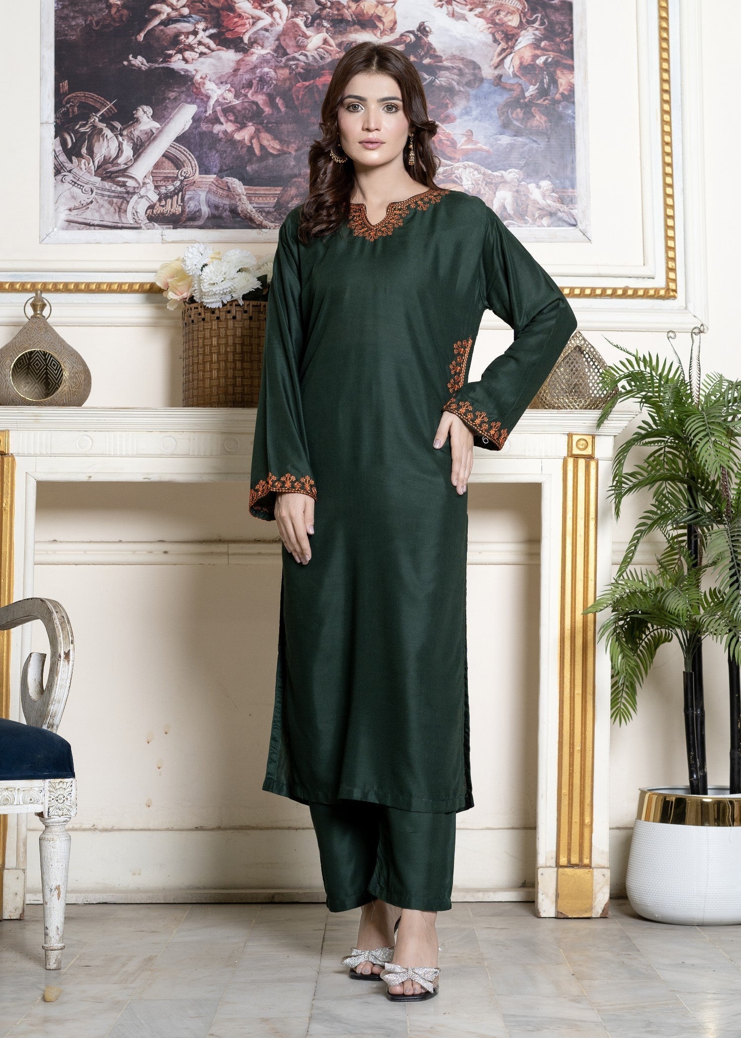 Hamna Kalim MAH GREEN Women 2pcs