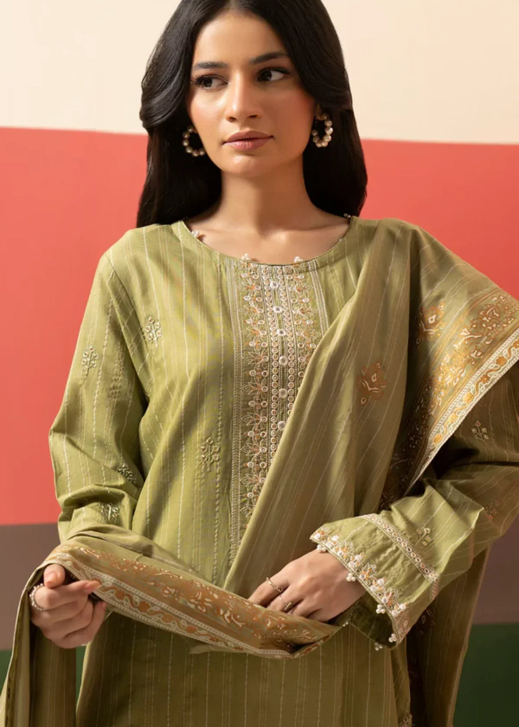 Zellbury Embroidered Kurta Dupatta Trouser WPW2433388 Women 3pcs